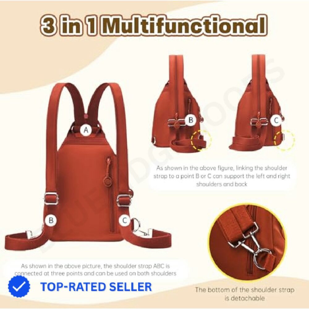 Waterproof Convertible Backpack Multi-Compartment… - image 6